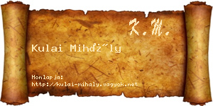 Kulai Mihály névjegykártya